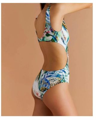 Bañador estampado tropical L