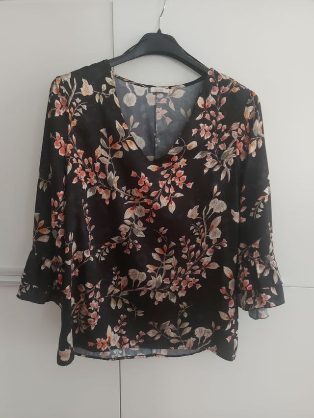 Blusa OLTRE Nera a fiori