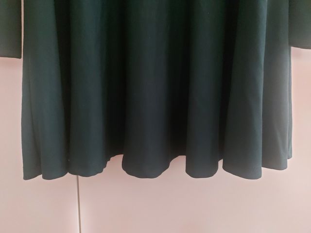 Vestito Zara verde scuro maniche lunghe