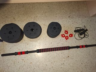 Juego de pesas completo y variado