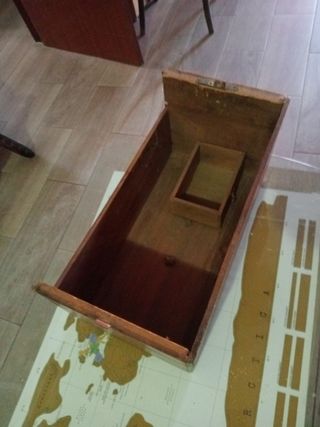 Antigua tapa para maquina de coser