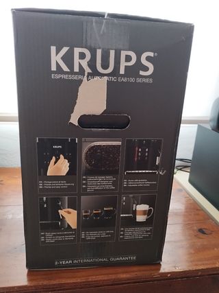 Cafetera Krups superautomatica de acero inoxidable