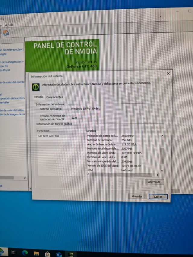 Tarjeta Gráfica Nvidia Geforce GTX460