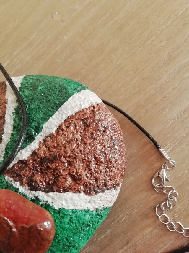 Collana con ciondolo diaspro