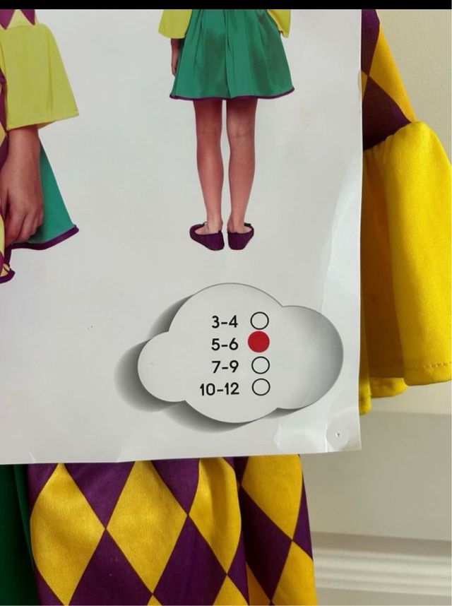 Disfraz arlequina niña