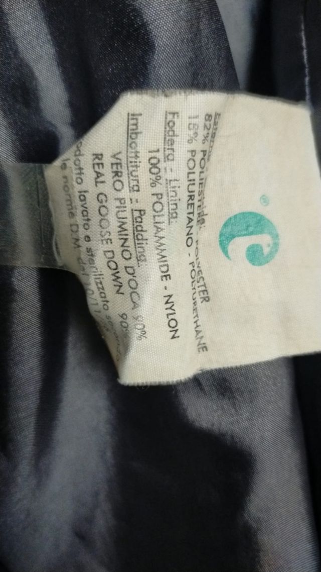 Parka nero non sbiadito