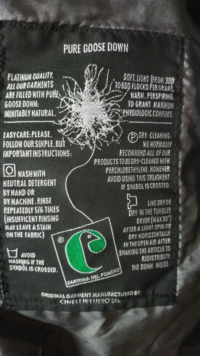 Parka nero non sbiadito