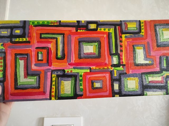 Quadro acrilico su tela fatto a mano