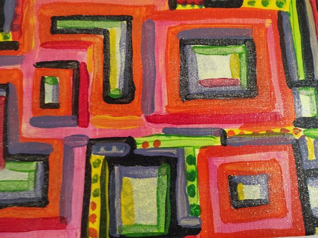 Quadro acrilico su tela fatto a mano