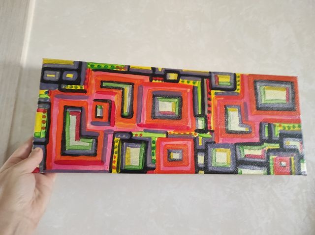 Quadro acrilico su tela fatto a mano