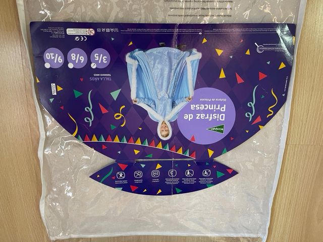 Disfraz de princesa de 3 a 5 años