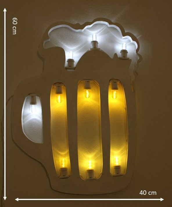 Boccale Birra Luminaria Salentina Led Arredo, Bar