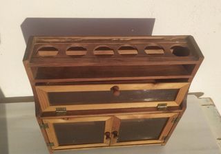 Armario Vitrina expositor madera rustico vintage