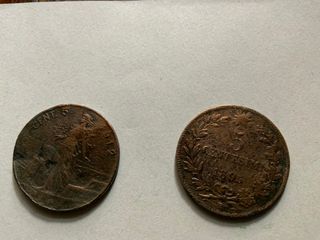 4 monedas colección Italia Vitt. Eman. E Umberto I