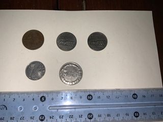 5 monedas colección Regno Italia