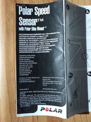 sensor velocidad polar serie S