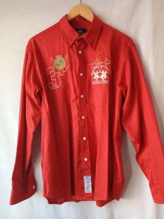 CAMISA  LA MARTINA HOMBRE ROJA