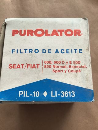 Filtro Aceite Seat 600 Purolator PIL 10
