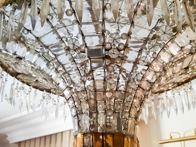 Lampara techo cristales año 50