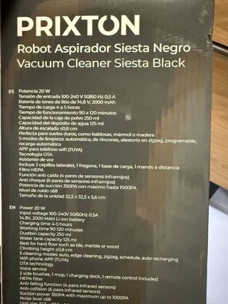 Robot aspirador Siesta Negro