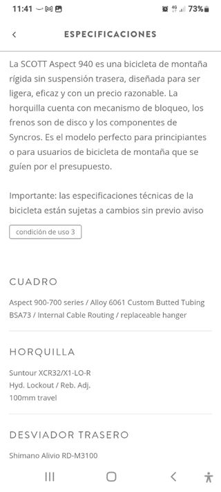 BICICLETA MTB SCOTT XL