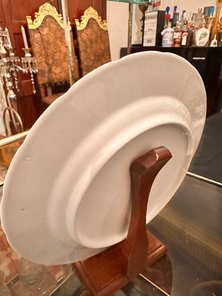 Plato porcelana colgar obra d arte firmado F Pons