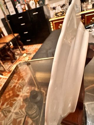 Plato porcelana colgar obra d arte firmado F Pons