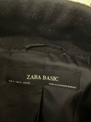 Treca de paño en negro de zara