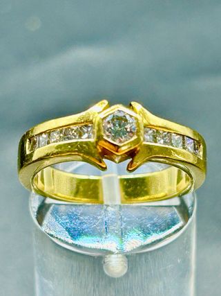 P5181JG ANILLO ORO Y DIAMANTES