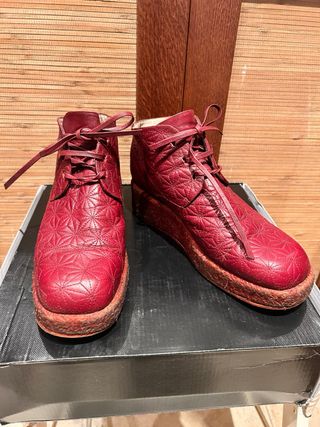 Botin burdeos piel Uad Medani