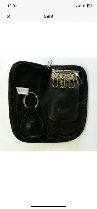 PORTACHIAVI INVICTA CON CERNIERA VINTAGE NERO PA2