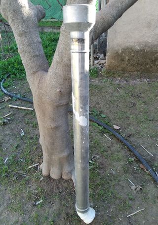TUBO ACERO INOX PARA CHIMENEAS CON CODO Y SALIDA