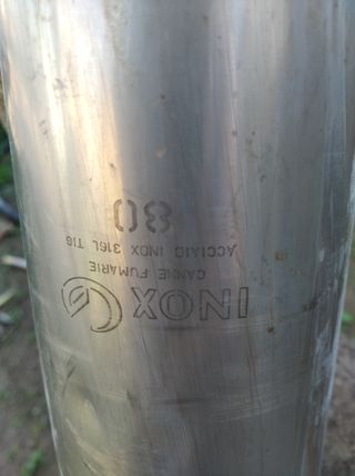 TUBO ACERO INOX PARA CHIMENEAS CON CODO Y SALIDA