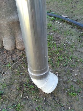 TUBO ACERO INOX PARA CHIMENEAS CON CODO Y SALIDA