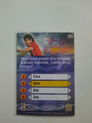 Carta de Futbol Mundicromo Lionel Messi