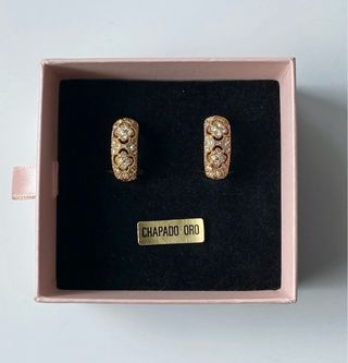 PENDIENTES CHAPADOS EN ORO Y CORCONITAS