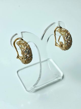 PENDIENTES CHAPADOS EN ORO Y CORCONITAS