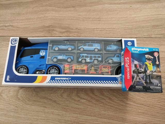 Lote Camión policía y Playmobil