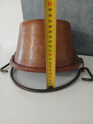 Antico Paiolo Pentola Casseruola in Rame 25cm