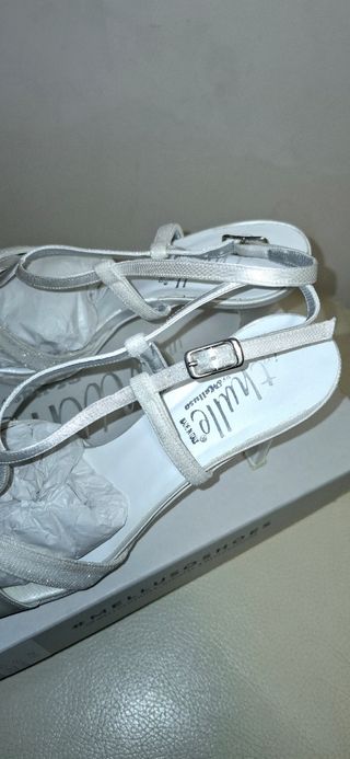 Scarpe tacchi da sposa bianche Melluso
