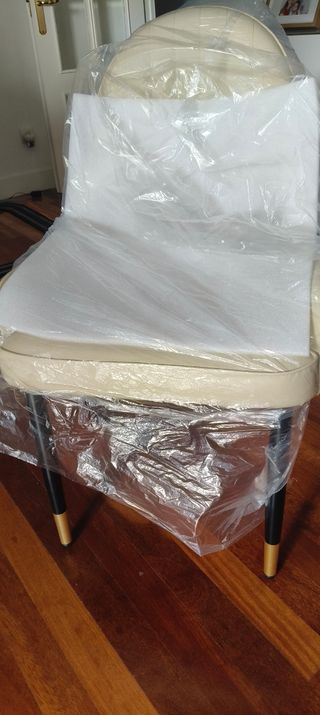 Sillas de cuero auténtico de comedor de lujo