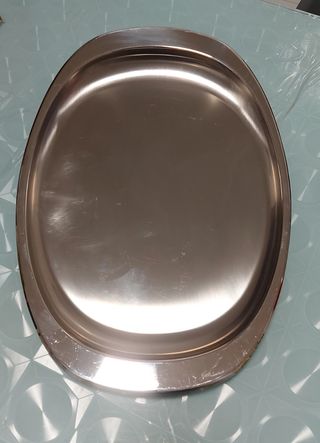 Alessi vassoio ovale in acciaio 