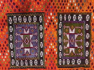 Kilim turco antiguo de Konya hecho a mano