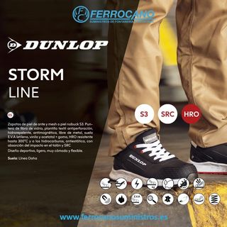 ZAPATO SEGURIDAD DUNLOP STORM AZUL/GRIS/NEGRO