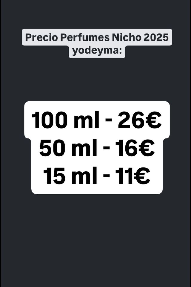 Precios perfumes Yodeyma 2025