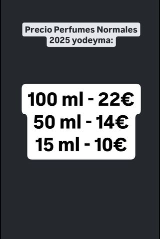 Precios perfumes Yodeyma 2025 