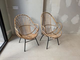 Tumbonas sillones de mimbre