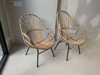 Tumbonas sillones de mimbre