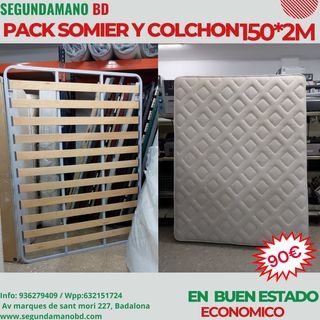 Pack Somier y Colchon Matrimonio!