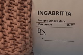 Caldo plaid rosa pallido 130x170 cm Ikea